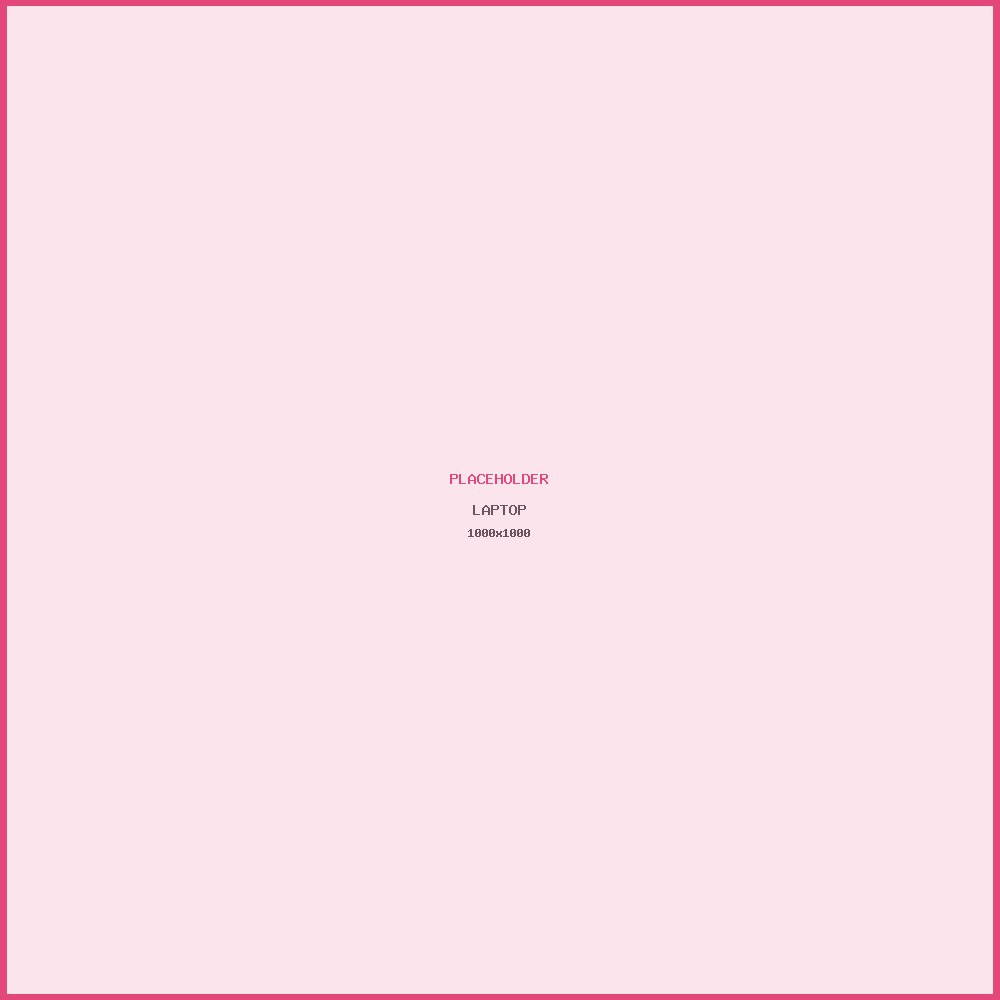 Website open on a laptop in a cozy pink workspace